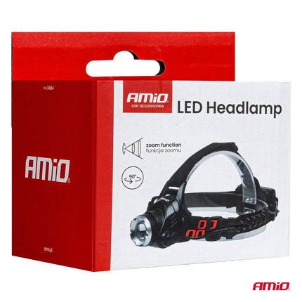 AMiO AMiO LED Hoofdlamp T6 3600mAh Met Zoomfunctie - Aluminium Behuizing en Oplaadbare Batterijen voor Outdoor Werkplaats en Noodsituaties AMiO 10