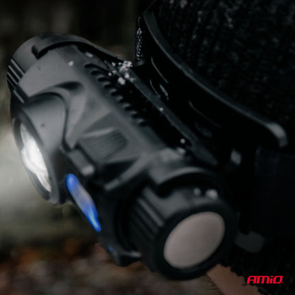AMiO AMiO LED Hoofdlamp XPG+COB 1200mAh Met Bewegingssensor - USB Oplaadbaar en Verstelbare Hoofdband - voor Werk Outdoor en Noodsituaties AMiO 4