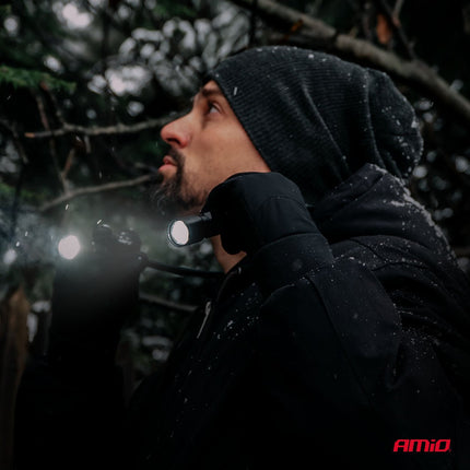 AMiO LED Inspectielamp 2xP50 1000mAh Halslamp met Flexibele Hals - Zoomfunctie en Oplaadbare Batterijen - Voor Werkplaats en Noodsituaties - VCTparts.nl