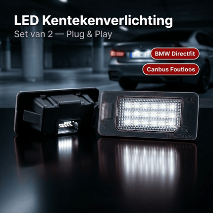 AMiO AMiO LED Kentekenverlichting CLP02 voor BMW E/F Serie – Canbus Foutvrij – Plug en Play Set van 2 Nummerplaatverlichting AMiO 2