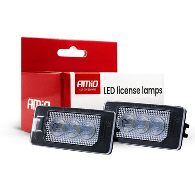 AMiO LED Kentekenverlichting CLP03 HP VAG – High Power LED – Canbus Foutvrij – Plug en Play Set van 2 Nummerplaatverlichting Lampen Seat Skoda Audi Volkswagen VW