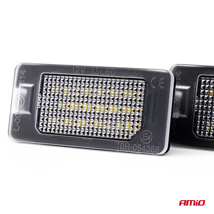 AMiO AMiO LED Kentekenverlichting CLP03 VAG – Canbus Foutvrij – Plug en Play LED Set van 2 Nummerplaatverlichting Lampen Seat Skoda Audi Volkswagen VW AMiO 4