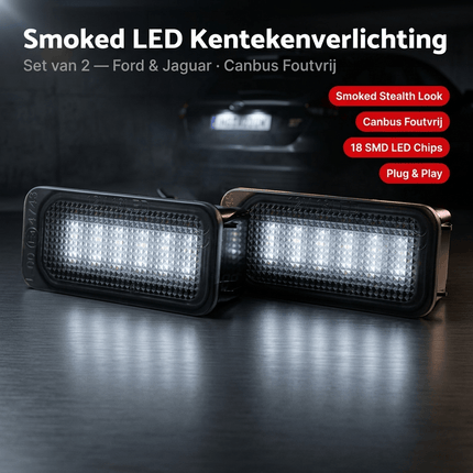 AMiO AMiO LED Kentekenverlichting CLP05 SMOKED Ford Jaguar Smoked – Canbus Foutvrij – Plug en Play LED Set van 2 Nummerplaatverlichting Lampen AMiO 2