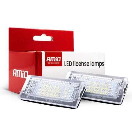 AMiO AMiO LED Kentekenverlichting CLP06 BMW Sedan Touring – Canbus Foutvrij – Plug en Play LED Set van 2 Nummerplaatverlichting Lampen AMiO 1