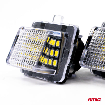 AMiO AMiO LED Kentekenverlichting CLP08 voor Mercedes - Benz E/C/CL/S - Class – Canbus Foutvrij – Plug en Play Set van 2 Nummerplaatverlichting Lampen AMiO 4