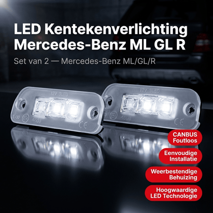 AMiO AMiO LED Kentekenverlichting CLP10 MERCEDES - BENZ – Set van 2 Nummerplaatverlichting Lampen voor ML, GL en R AMiO 2