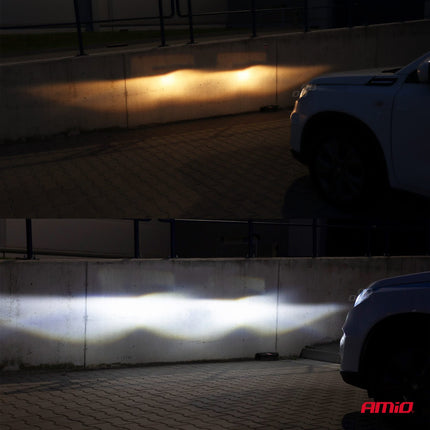 AMiO LED Koplampen COBserie H4 Dimlichten Wit - VCTparts.nl