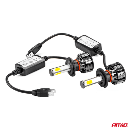 AMiO LED Koplampen COBserie H7 Dimlichten Wit - VCTparts.nl
