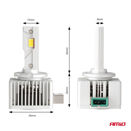 AMiO LED Koplampen D - Basic - serie D3S/D8R/D3R Dimlichten Wit - VCTparts.nl