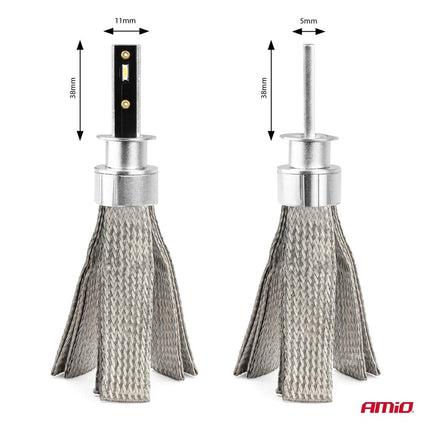 AMiO LED Koplampen FLEX+ Serie H1 canbus 6000K 12 - 24V Dimlichten Wit - VCTparts.nl