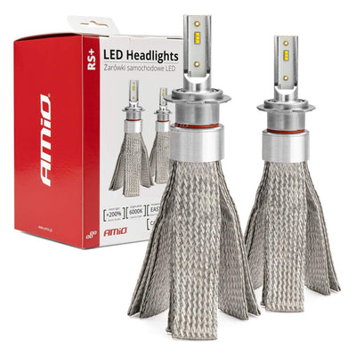 AMiO LED Koplampen RS+ Serie H7 – Slanke en Draaibare 50W Dimlichten in Wit