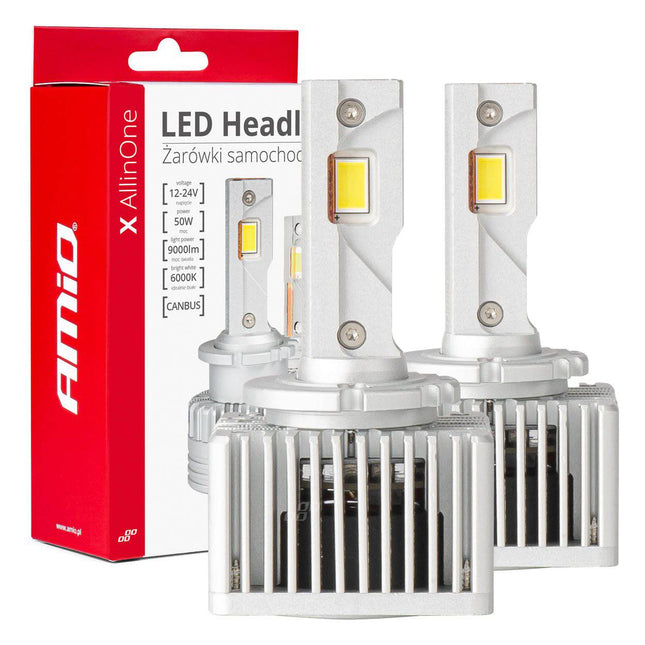 AMiO LED Koplampen X AllinOne - serie D1S D3S D8S canbus 6000K Dimlichten Wit - VCTparts.nl