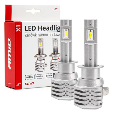 Phares à LED amio x1 série h1 dimlights blanc