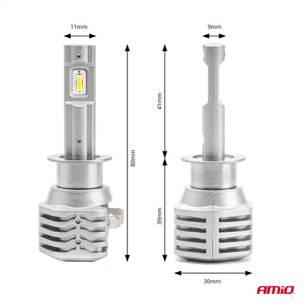 AMiO LED Koplampen X1 - serie H1 Dimlichten Wit - VCTparts.nl