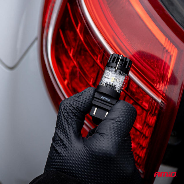 AMiO LED Lamp LumiTec 3157 P27/7W 12V FULL CANBUS – Krachtige Witte LED Vervanger (1 stuk) - VCTparts.nl