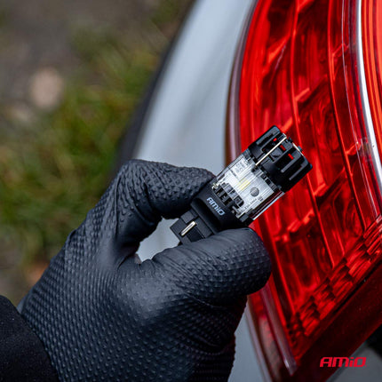 AMiO LED Lamp LumiTec T20S 7440 W21W 12V FULL CANBUS – Krachtige Witte LED Vervanger (1 stuk) - VCTparts.nl