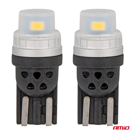 AMiO LED - lampen 360 Pure Light Serie STANDAARD T10 W5W 2x3020 SMD Wit 12V/24V - VCTparts.nl