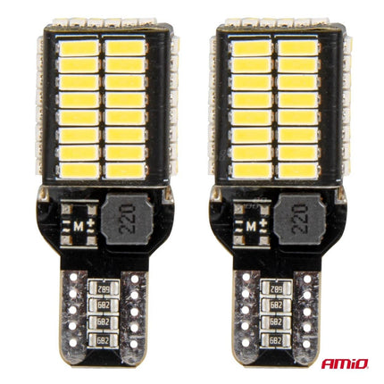 AMiO LED - lampen CANBUS PRO serie T15e W16W 54x4014 SMD Wit 12V/24V - VCTparts.nl