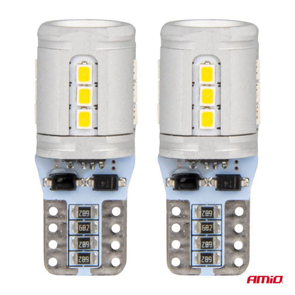 AMiO LED - lampen CANBUS T10e W5W 15x2016 SMD Wit 12V/24V - VCTparts.nl