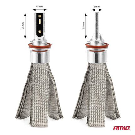 AMiO LED Mistlichten FLEX+ Serie H8 H9 H11 H16 canbus 6000K 12 - 24V Wit - VCTparts.nl