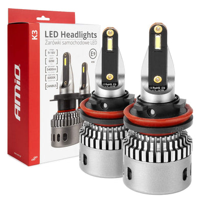 AMiO LED Mistlichten K3-serie H8/H9/H11/H16 – 6000K Wit 12V CANBUS