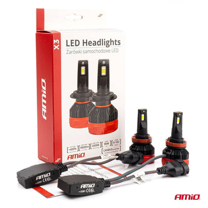 AMiO LED Mistlichten X3 - serie H8/H9/H11/H16 Wit - VCTparts.nl
