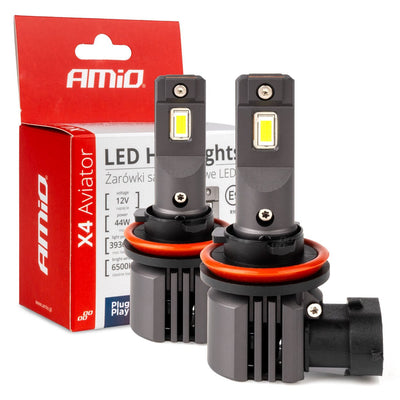 AMiO LED Mistlichten X4-serie AVIATOR H8/H9/H11/H16 6500K max. 44W Wit