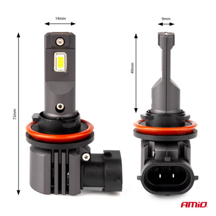 AMiO LED Mistlichten X4 - serie AVIATOR H8/H9/H11/H16 6500K max. 44W Wit - VCTparts.nl