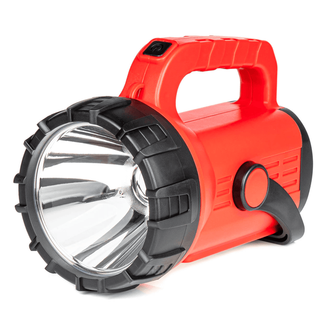 AMiO LED Nood Zoeklicht Handlamp met Geïntegreerde Oplaadbare Batterij 400LM Zwart - Rood - VCTparts.nl