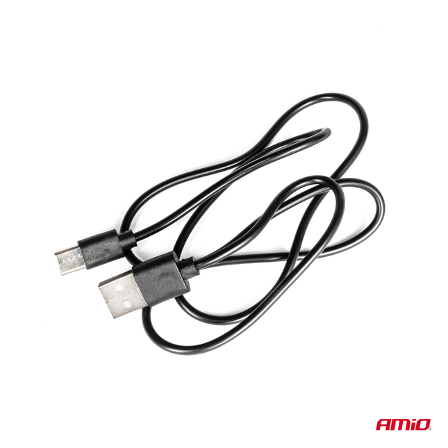 AMiO LED Nood Zoeklicht Handlamp met Geïntegreerde Oplaadbare Batterij 400LM Zwart - Rood - VCTparts.nl