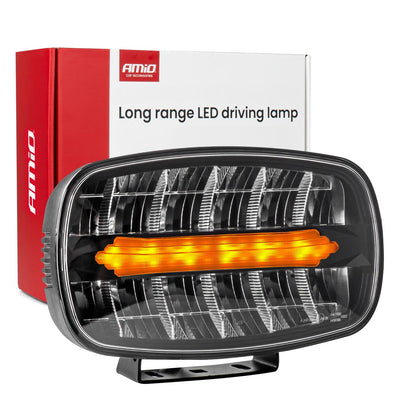 AMiO LED Werklicht Verstraler Ovaal 109W 12V-24V Lange-afstandslamp met Positielicht voor Vrachtwagen, Offroad, Bouw en Landbouw
