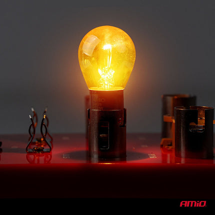 AMiO LumiTec PY21W Chrome Off - Road Halogeen Autolampen – Trillings - en Hittebestendig BAU15s 12V 21W (2 stuks) - VCTparts.nl