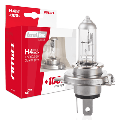 Amio lumitec argent halogène dimlicht + 100% h4 12V 60/55W (ensemble)