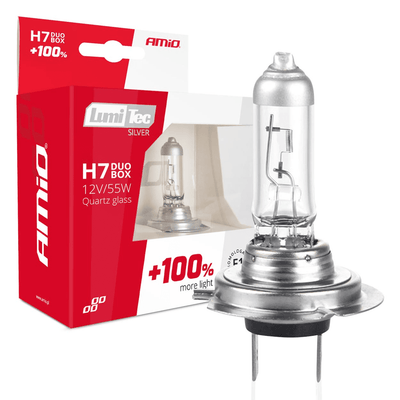 Amio lumitec argent halogène dimlicht + 100% h7 12V 55W (ensemble)