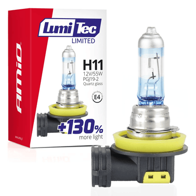 Amio lumitec argent halogène dimlicht + 130% h11 12v 55W (1 morceau)