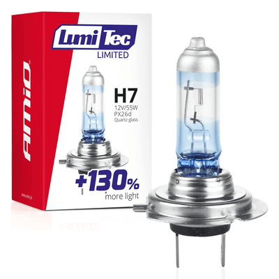 AMiO LumiTec Silver Halogeen Dimlicht +130% H7 12V 55W (1 stuk)