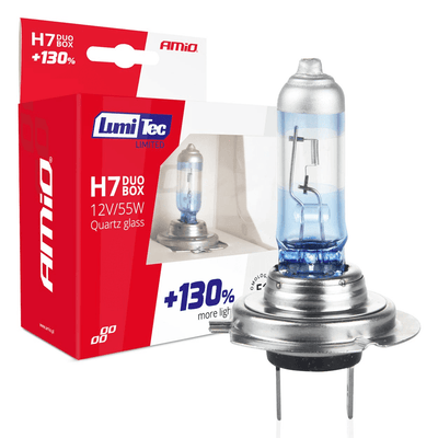 Amio lumitec argent halogène dimlicht + 130% h7 12V 55W (ensemble)