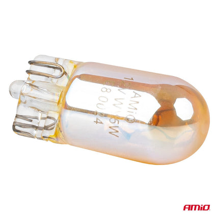 AMiO LumiTec WY5W Amber Chrome Halogeen Autolampen – W2.1x9.5d 12V 5W (2 stuks) - VCTparts.nl