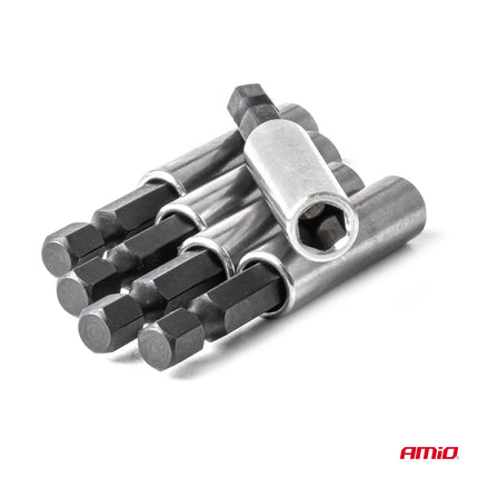 AMiO AMiO Magnetische Bithouders Set 5 - delig - HEX 1 - 4 inch Staal AMiO 4