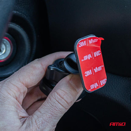 AMiO Magnetische Telefoonhouder met 15W Qi Draadloze Oplader en MagSafe Verstelbare 360° Montage op Dashboard of Cockpit zwart - VCTparts.nl