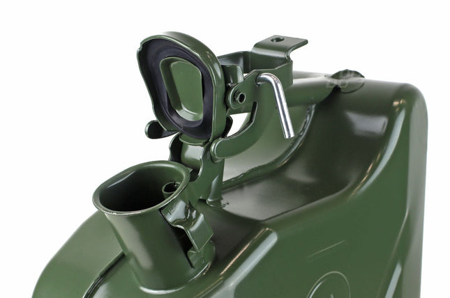 AMiO Metal Jerrycan 10L – UN - Gecertificeerde Metalen Brandstofcan Groen - Stalen Noodopslag Emergency Fuelcan Diesel Benzine - VCTparts.nl