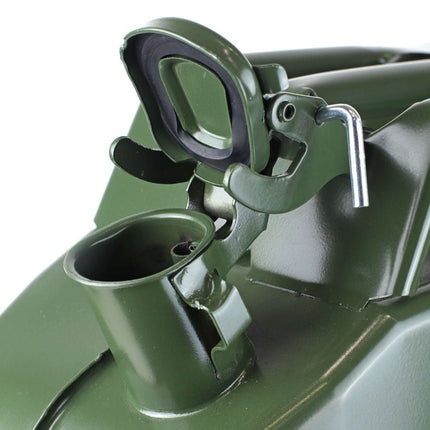 AMiO Metal Jerrycan 20L – UN - Gecertificeerde Metalen Brandstofcan Groen - Stalen Noodopslag Emergency Fuelcan Diesel Benzine - VCTparts.nl