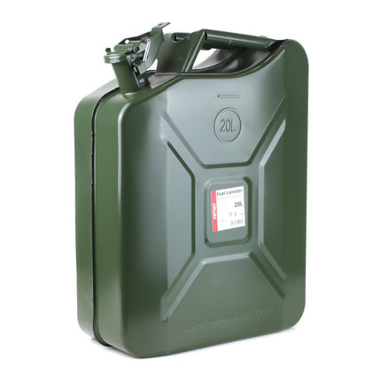 AMiO Metal Jerrycan 20L – UN - Gecertificeerde Metalen Brandstofcan Groen - Stalen Noodopslag Emergency Fuelcan Diesel Benzine - VCTparts.nl