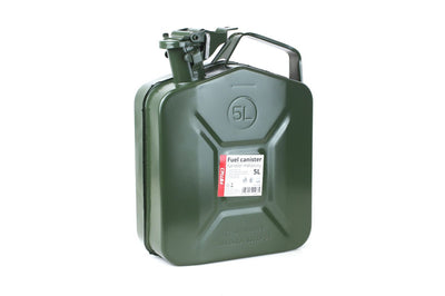 AMiO Metal Jerrycan 5L – UN-Gecertificeerde Metalen Brandstofcan Groen - Stalen Noodopslag Emergency Fuelcan Diesel Benzine