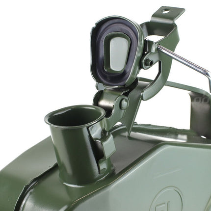 AMiO Metal Jerrycan 5L – UN - Gecertificeerde Metalen Brandstofcan Groen - Stalen Noodopslag Emergency Fuelcan Diesel Benzine - VCTparts.nl