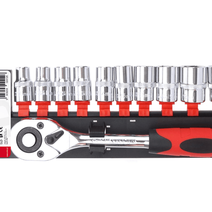 AMiO Metric Ratelsleutel en Dopsleutel Reparatie Gereedschapset 11 - delig (1/2" 10 - 24 mm) - VCTparts.nl