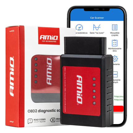 AMiO OBD2 Bluetooth XL Diagnosescanner – Draadloze Auto - en Truckdiagnose voor iOS, Android en Windows - VCTparts.nl