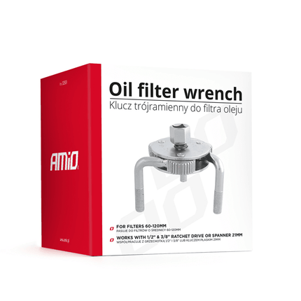 AMiO AMiO Oliefilter Sleutel - Demontage sleutel oliefilter - 3 - Klauw - 60mm tot 120mm AMiO 2