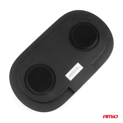 AMiO Oranje LED Batterij Zwaailicht Noodverlichting met Afstandsbediening en Dubbele Magneet 12/24V Oplaadbaar - VCTparts.nl