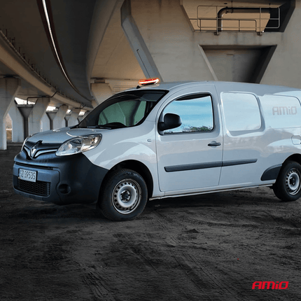 AMiO Oranje LED Batterij Zwaailicht Noodverlichting met Afstandsbediening en Dubbele Magneet 12/24V Oplaadbaar - VCTparts.nl